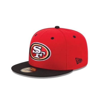 Red San Francisco 49ers Hat - New Era NFL 2Tone 59FIFTY Fitted Caps USA8647953